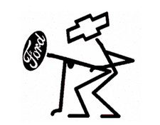 Chevy Hump Ford Bowtie Die Cut Vinyl Decal Sticker Racing Car Window Funny
