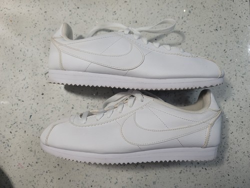 Nike Kids Cortez (GS) Casual Shoe White/White Wolf Grey 6.5