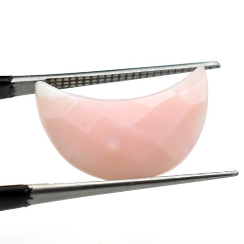 Natural Crescent Moon Opal Pink 7X18 MM Hand Carving Loose Gemstone For Jewelry - Picture 7 of 7