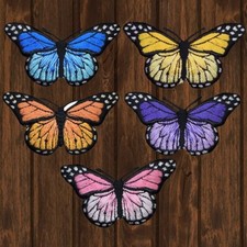 Butterfly Embroidered Patch   5-Pack   Iron On
