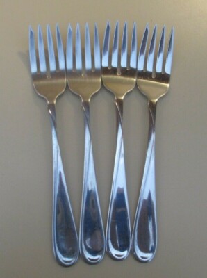 Oneida USA Stainless FLIGHT/RELIANCE Set of 4 Glossy Salad Forks 6 3/4'' Flatware