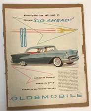 Vintage Collectible Car Ads- 1955 "88"Holiday Coupe Oldsmobile -Gleem Toothpaste