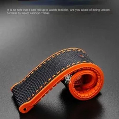 Waterproof Watch Strap Nylon Rubber Colorful Wrist Band Pin Buckle Men 19-24mm - Picture 4 of 46