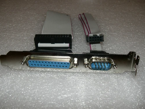 2-fach Slotblech COM-Port & Druckerport (LPT) 2,54mm Rastermaß