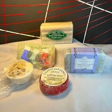 New Natural & Handmade Soap Gift Bundle - 4 Soaps & Bath Bomb Some Imported