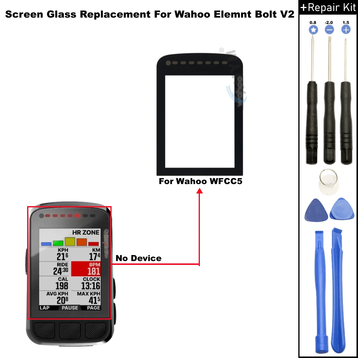 Screen Glass Repair For Wahoo Elemnt Bolt V2 WFCC5 Cycling Bike