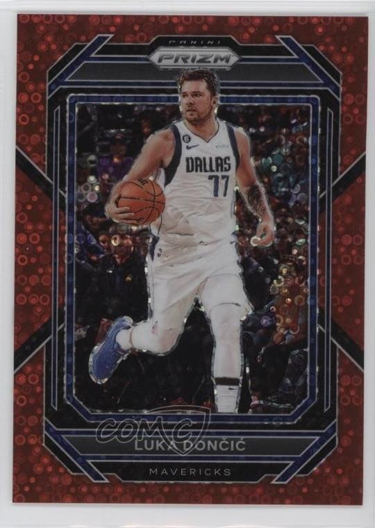 2022-23 Panini Prizm Fast Break Red Prizm 43/100 Luka Doncic #196