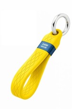 USB Portable Keychain Cable Short Flexible Silicone USB-C to 4 inches, Yellow