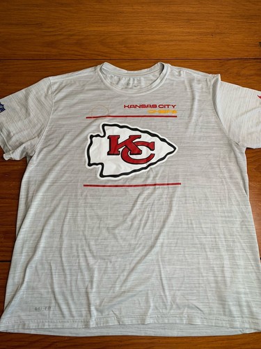 Men's Nike On Field Dri-Fit NFL Kansas City Chiefs Gray T-Shirt 2XL