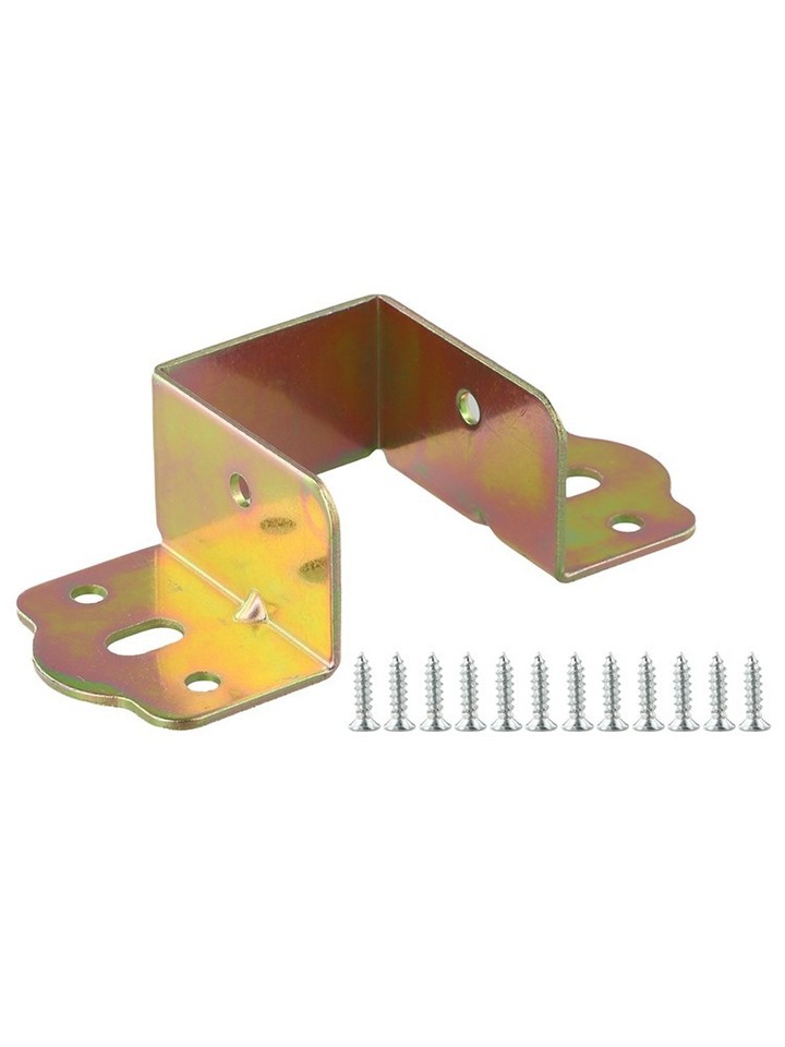 Sturdy Metal Bed Rail Brackets U Shape Support for Wood Frames 32/35 ...