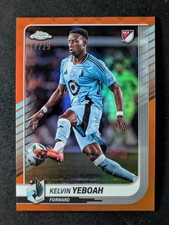 2025 Topps Chrome MLS KELVIN YEBOAH 10/25 Orange Refractor Minnesota United #34