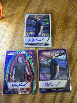 (3) 2026 Leaf Metal Ethan Conrad White Auto 1/1, Dreams, Purple Shimmer Cubs