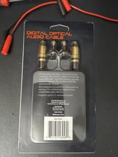 BLACKWEB 6 FT Digital Optical Audio Cable With Mini Adapters•5.1 Surround-Sound!