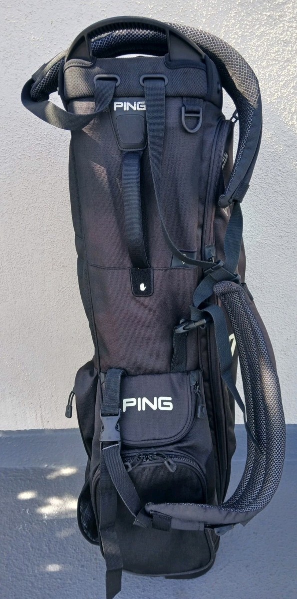 TZ GOLF - Ping 4 SERIES Black Stand Bag 6 Pockets 4 Way Padded Top