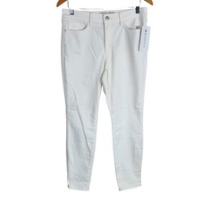 Athleta Sculptek Ultra Skinny Jean Womens 10 Ivory High Rise Performance Stretch