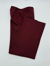 Womens Vintage 1970s Polyester Bell Bottom Pants by Panther Size 9/10 Burgundy