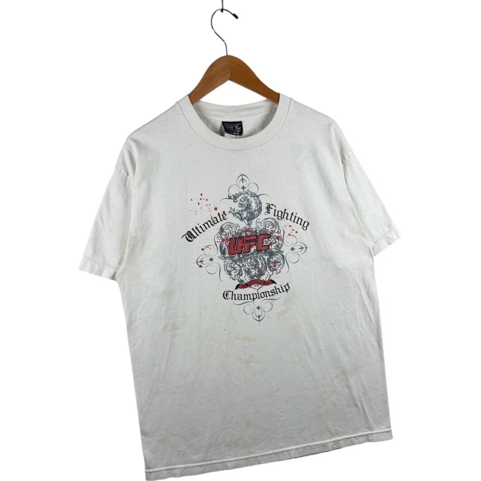 Vintage UFC Ultimate Fighting Championship T-Shirt White Men's Large - Image 4 of 4