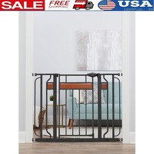 Adjustable Designer Baby Gate Extra Wide Safety Lock Pet Friendly Easy Install