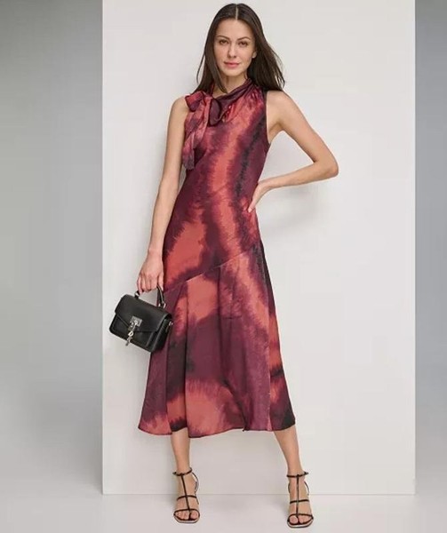 Women DKNY Dress Multicolor Polyester 38 / M / 46