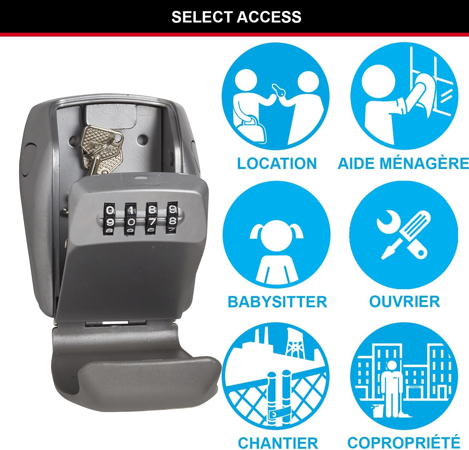 Cassaforte a Muro Master Lock 5415EURD - Sicurezza Professionale Chiavi - 4