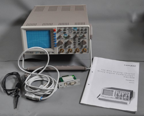 Osciloscopio HAMEG HM1508 150 MHz analógico / digital CombiScope dispositivo de prueba medidor - Imagen 6 de 10