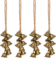 4 Pcs Witch Bells Protection for Door, Hangers Wind Chimes, Door Bell Hanger