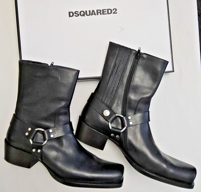 DSQUARED2 Ring Leather Biker BootsNEU Gr.46 (11)
