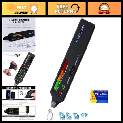 Professional Diamond Tester Pen with UV Light - Portable Jewelry Gem Checker Too