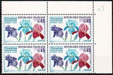 FRANCE 1969  FLORALIE DE PARIS  Bloc x 4 YT  n° 1597 Neuf ★★ luxe /MNH (A)