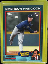 2024 Topps x Berman: Boomer's Baseball Emerson Hancock Teal /50 #56 RC Mariners