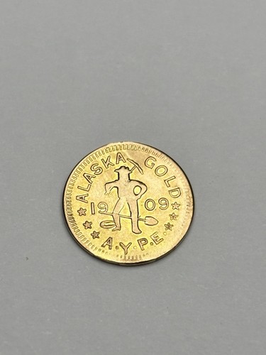 1909 Alaska-Yukon-Pacific Exposition Gold 1/2 DWT Token Souvenir