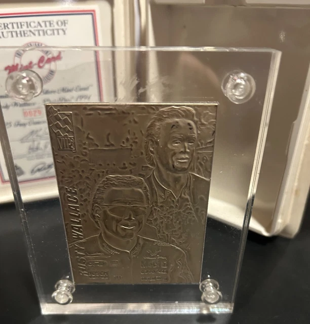 RUSTY WALLACE HIGHLAND MINT SPORTS CARD 4,25 oz .999 FINE SILVER mit COA 29/1000