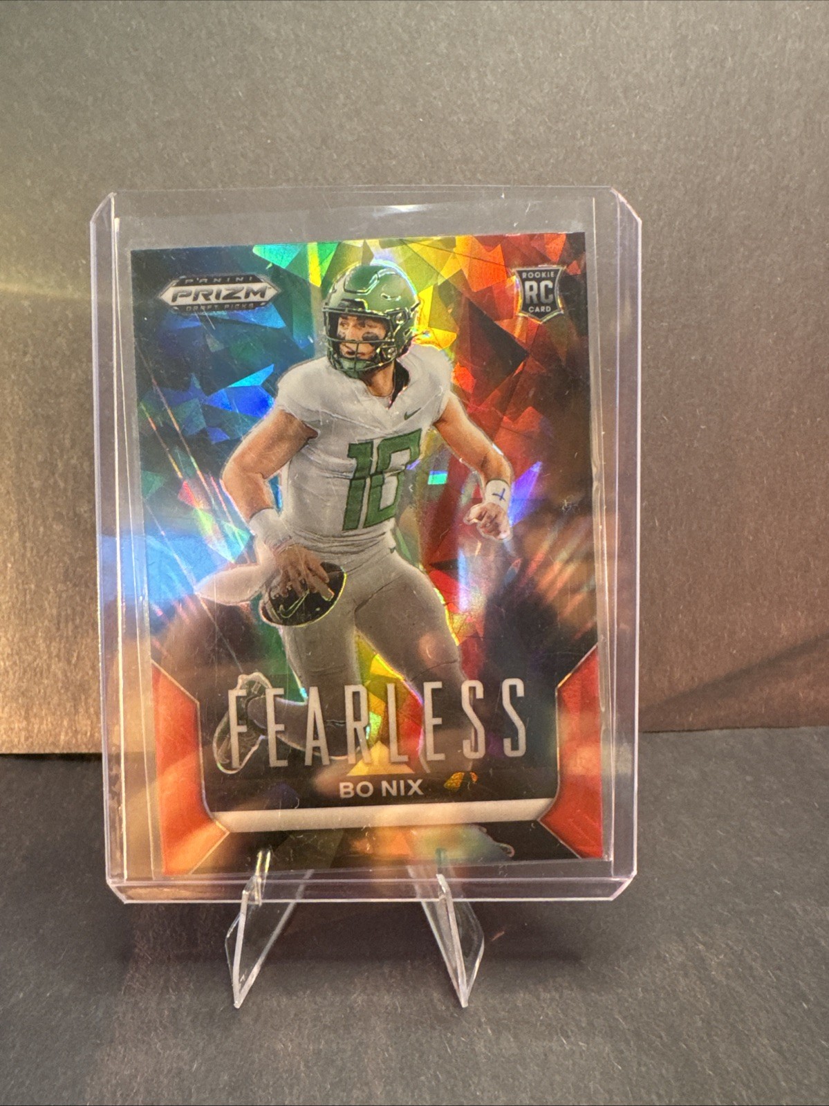 2024 Panini Prizm Draft Picks - Fearless Bo Nix #F-BN Red Ice Prizm (RC)