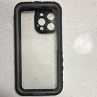 Black Bumper Clear Matte Transparent Back Hard Cover Case. WATERPROOF! — photo 1