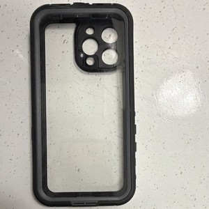 Black Bumper Clear Matte Transparent Back Hard Cover Case. WATERPROOF!