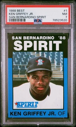 1988 Best San Bernardino Spirit #1 Ken Griffey Jr RC PSA 7 NM Mariners MLB HOF