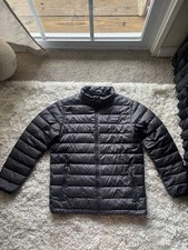 Kids Patagonia Black Quilted Puffer Jacket Stand-Up Collar Full Zip Pockets L