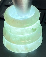 Natural Burmese Jadeite Ring Set 4 pcs Type A Untreated Pale Green Icy Whit