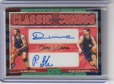 2025 Leaf Glory of the Game Dual Auto VLADE DIVAC PEJA STOJAKOVIC /5 Autograp