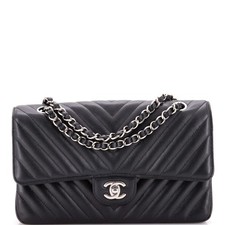 Chanel Classic Double Flap Bag Chevron Caviar Medium
