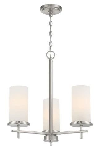 Minka Lavery 4096 Haisley 3 Light 20"W Vantage Candle Chandelier - Nickel - Picture 2 of 3