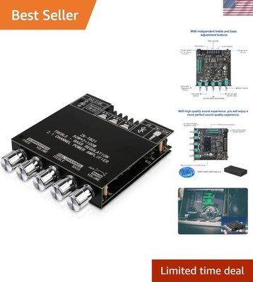Versatile DIY Bluetooth Audio Amplifier 2.1CH with AUX Inputs & Protection