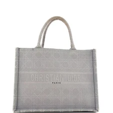 Christian Dior Book Tote Cannage Embroidered Canvas Medium