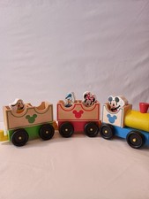 Disney Mickey Mouse  Friends Wooden All aboard Melissa  Doug Train Set
