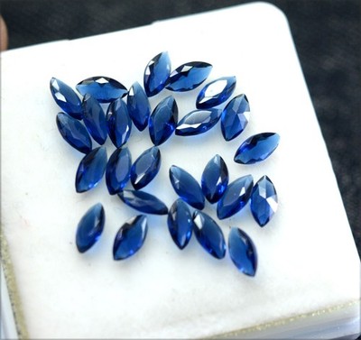 CERTIFIED CALIBRATED 6X3 mm Marquise NATURAL SAPPHIRE GEMSTONE 100 pcs LOT