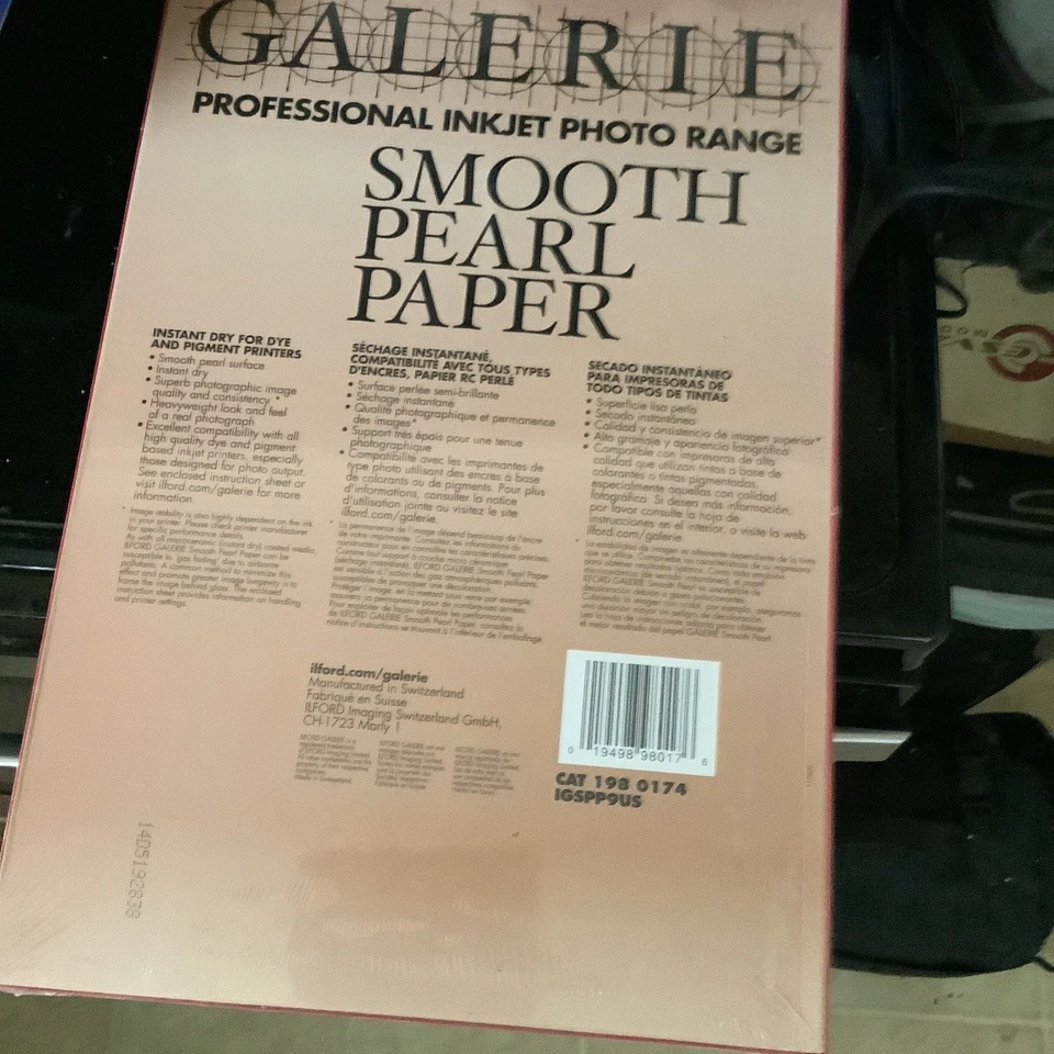 Ilford Galerie Smooth Pearl 11” X 17” 25 sheets Professional Inkjet Photo Paper - Image 2 of 2
