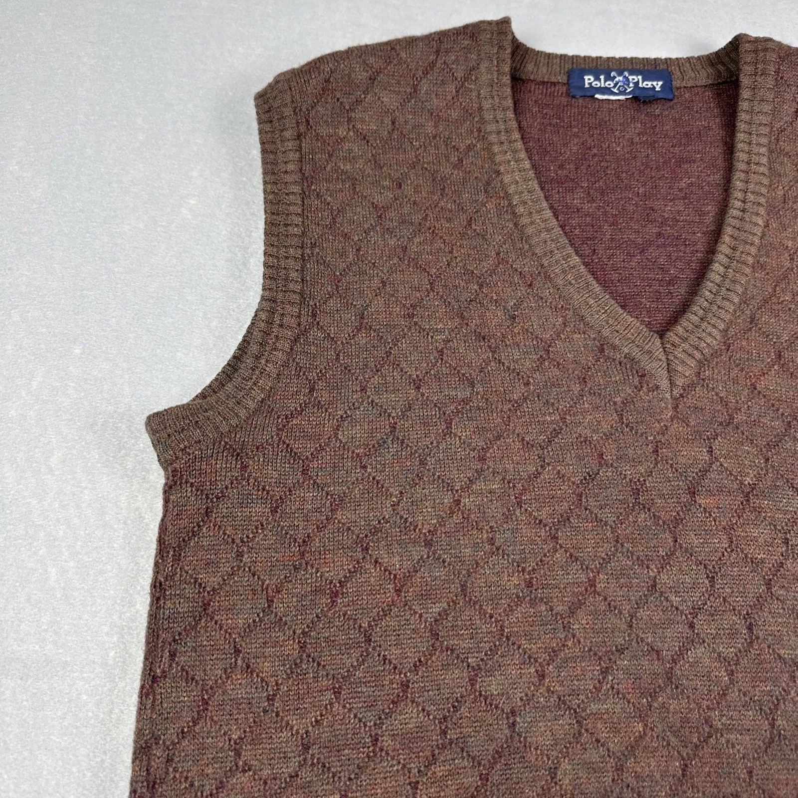 Polo Play By Ralph Lauren Wool Sweater Vest Multicolor Mens Medium image 5