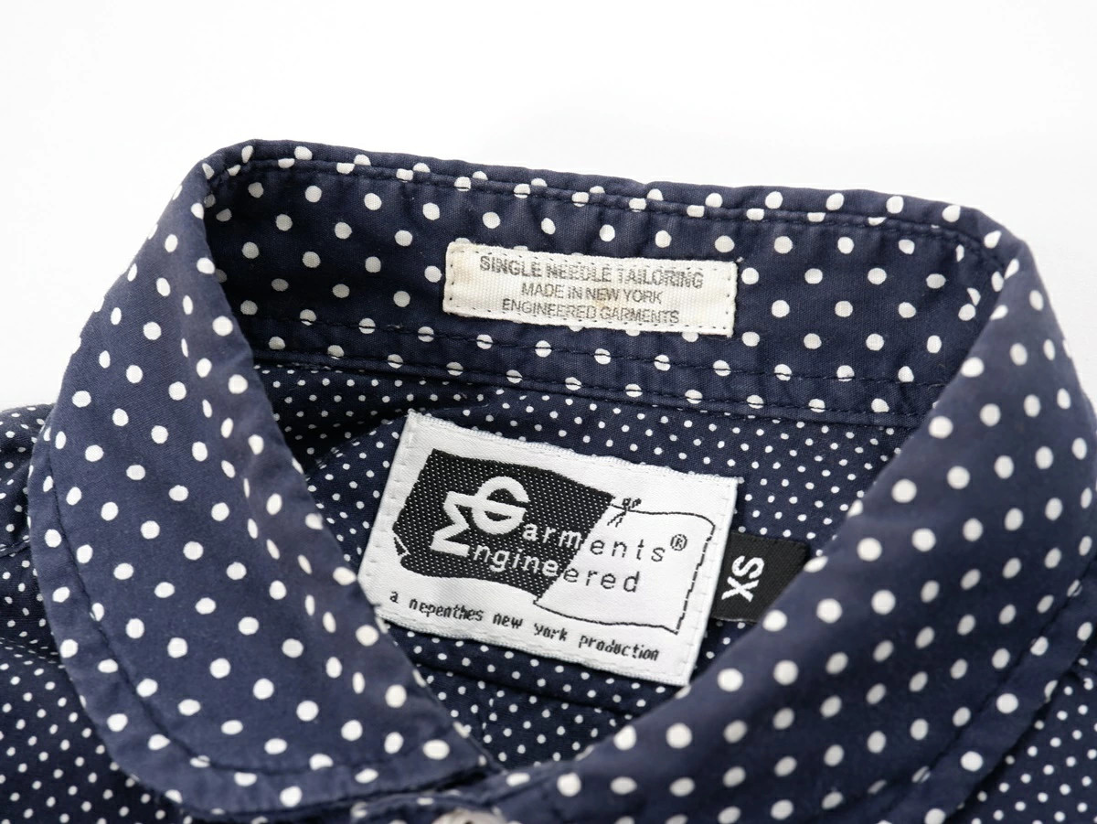 Engineered Garments Polka Dot Rounded Collar Shir… - image 5