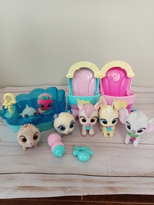 Disney Junior T.O.T.S. Lot Of 7 Flocked Animal Figures , Pool, Stroller