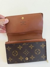 Louis Vuitton Vintage Brown Monogram Porte Monnaie Billets Tresor Wallet